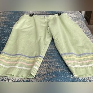 Christopher & Banks Light Green Capris